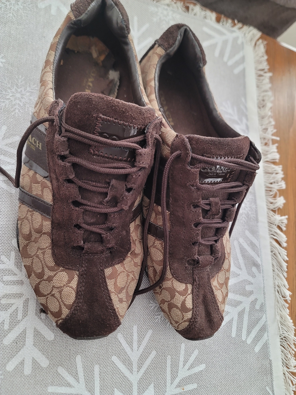 Coach Women’s Brown Signature Court Sneaker
